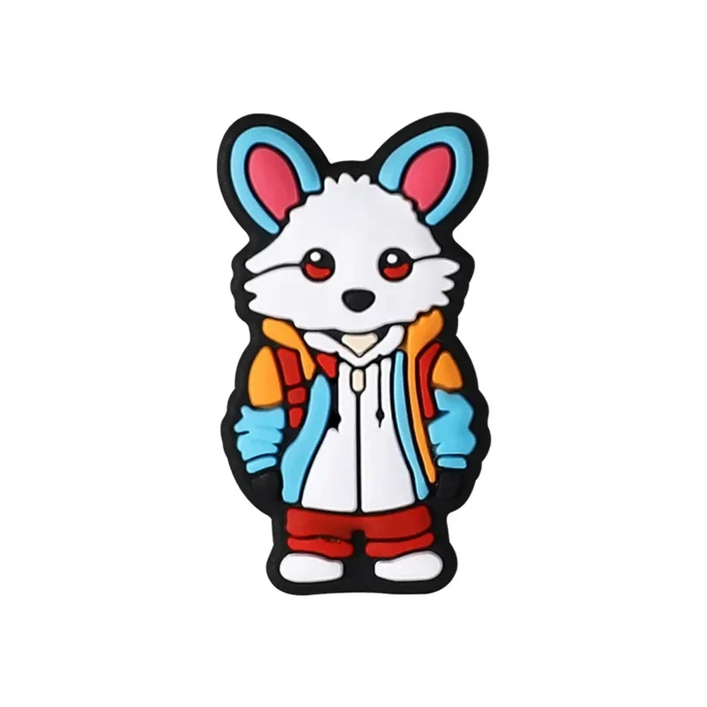 Flatback Cartoon Animals Silicone Focal Beads for DIY Pens Keychains