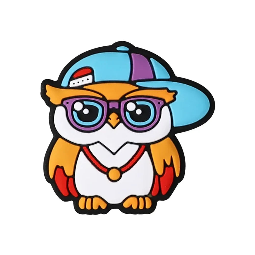 Flatback Cartoon Animals Silicone Focal Beads for DIY Pens Keychains