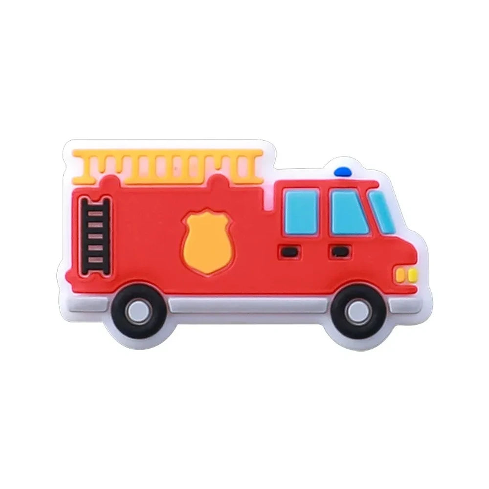 Flatback Cartoon Car Silicone Focal Beads for DIY Pens Keychains