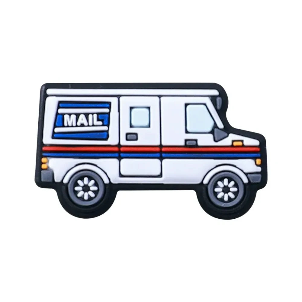 Flatback Cartoon Car Silicone Focal Beads for DIY Pens Keychains