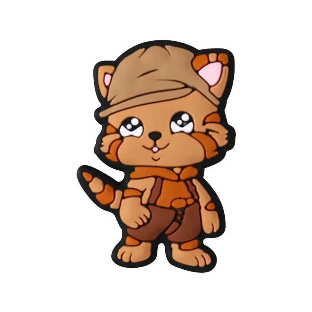 Flatback Cartoon Cat Silicone Focal Beads for DIY Pens Keychains