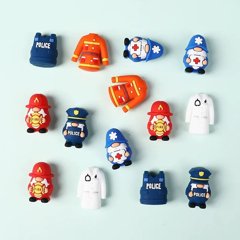 Flatback Cartoon Silicone Focal Beads for DIY Pens Keychains