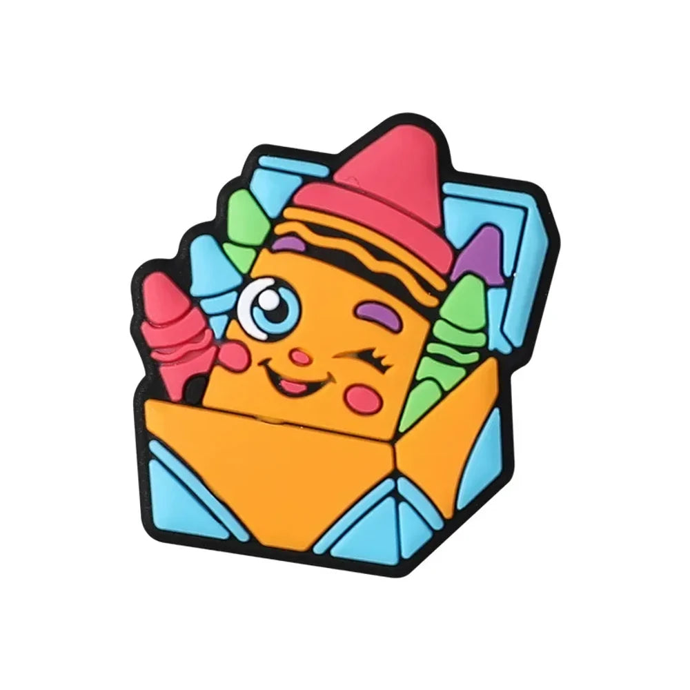 Flatback Cartoon Silicone Focal Beads for DIY Pens Keychains