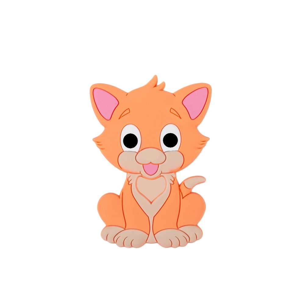 Flatback Cat Silicone Focal Bead | Beadable Pens Keychains Badge