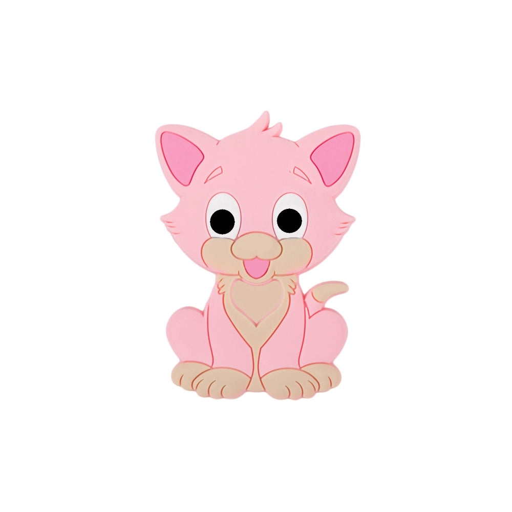Flatback Cat Silicone Focal Bead | Beadable Pens Keychains Badge