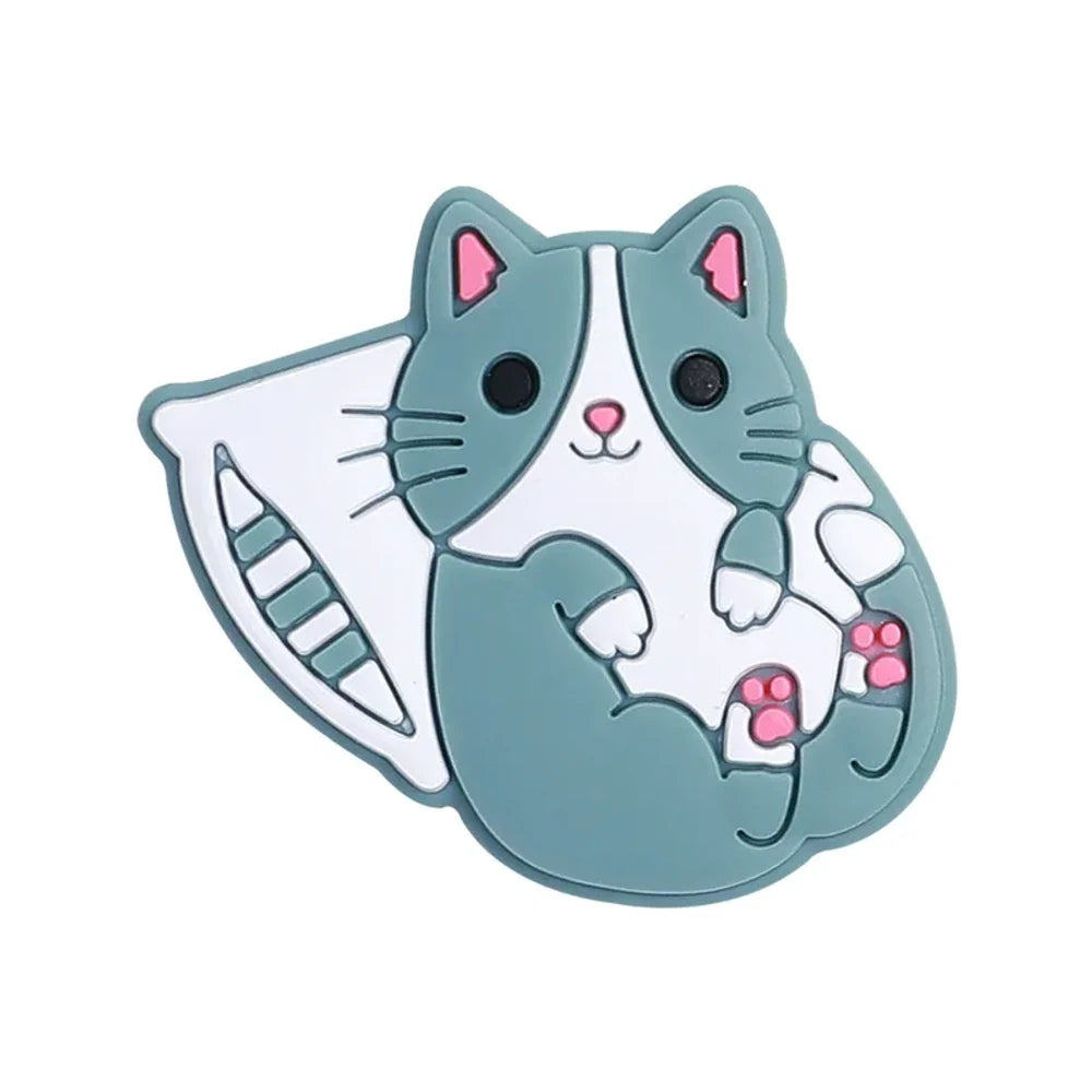 Flatback Cat Silicone Focal Beads for DIY Pens Keychains