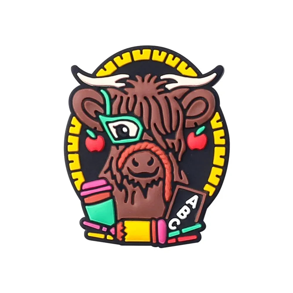 Flatback Cattle Silicone Focal Beads for DIY Pens Keychains