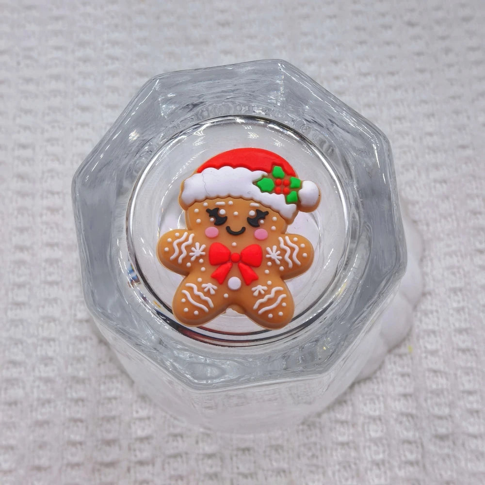 Flatback Christmas Series Silicone Focal Beads for DIY Pens Bracelet Keychains