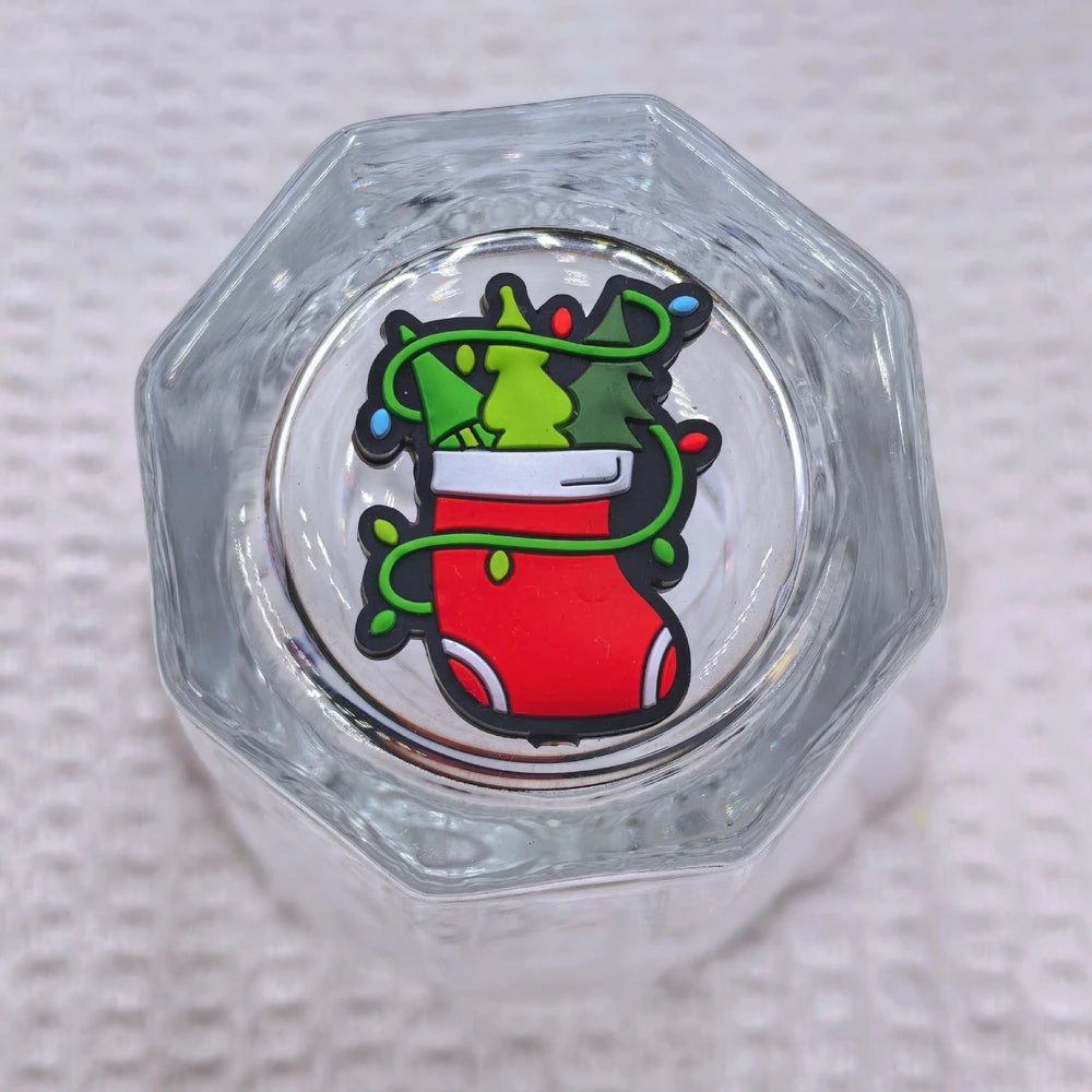 Flatback Christmas Series Silicone Focal Beads for DIY Pens Bracelet Keychains