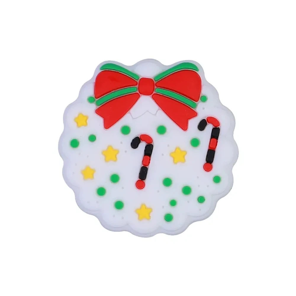 Flatback Christmas Series Silicone Focal Beads for DIY Pens Keychains