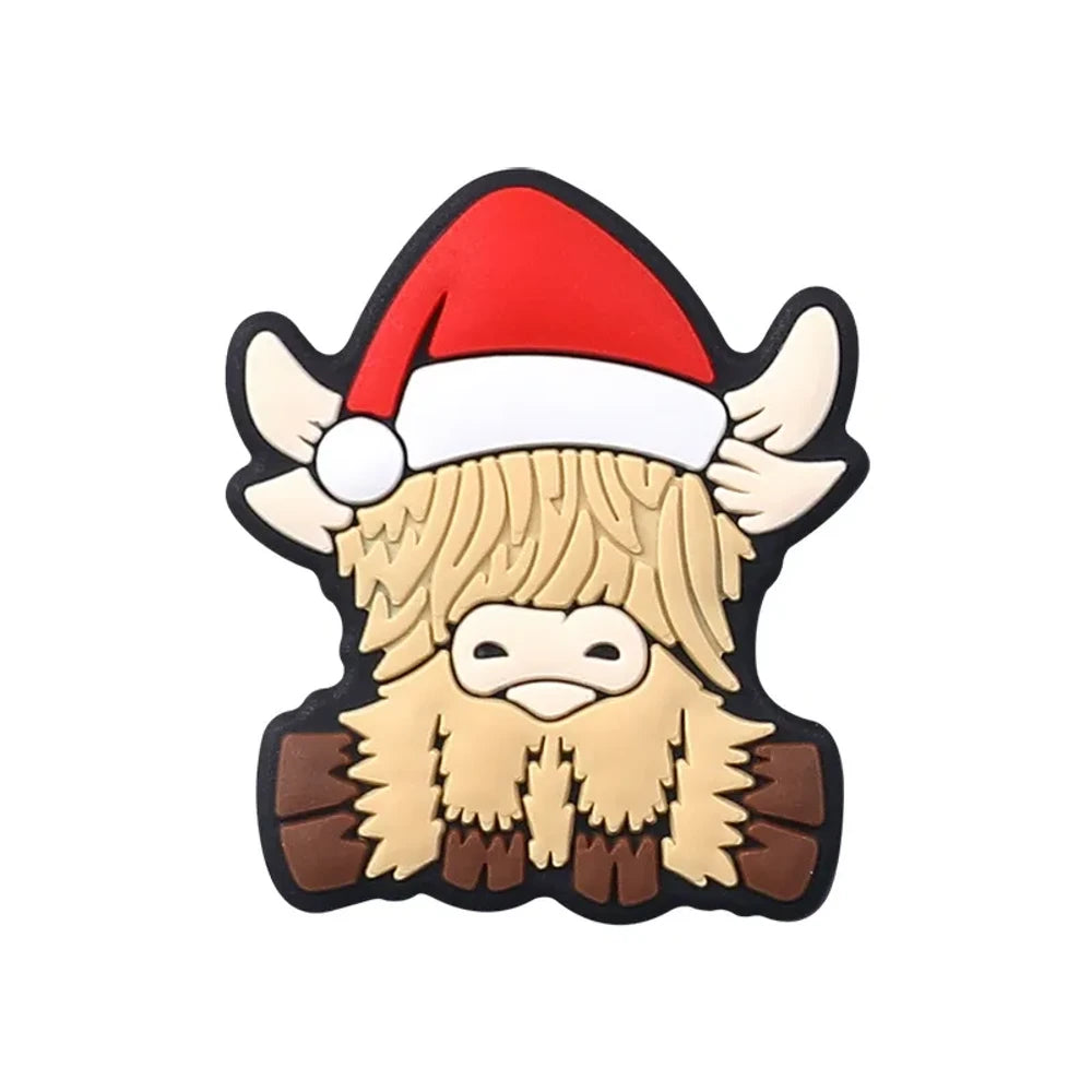 Flatback Christmas Series Silicone Focal Beads for DIY Pens Keychains