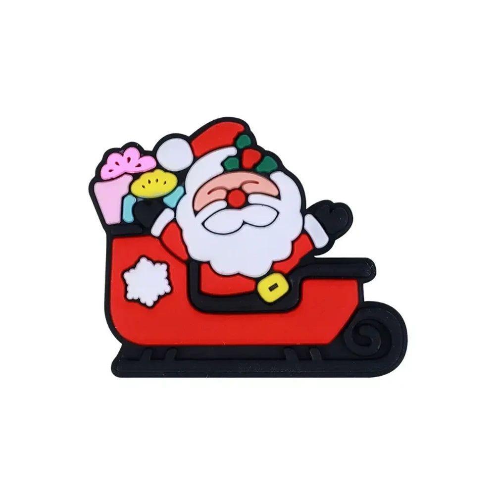 Flatback Christmas Silicone Focal Beads for DIY Pens Keychains