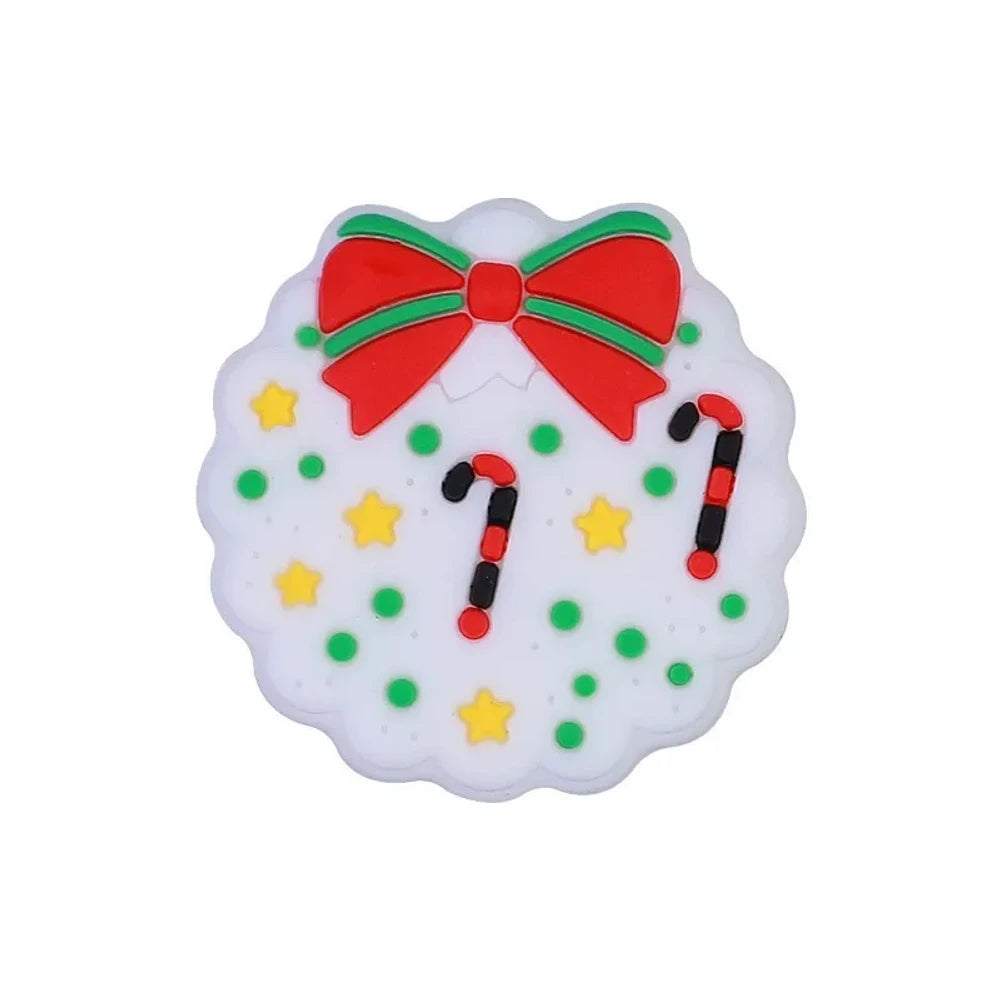 Flatback Christmas Silicone Focal Beads for DIY Pens Keychains