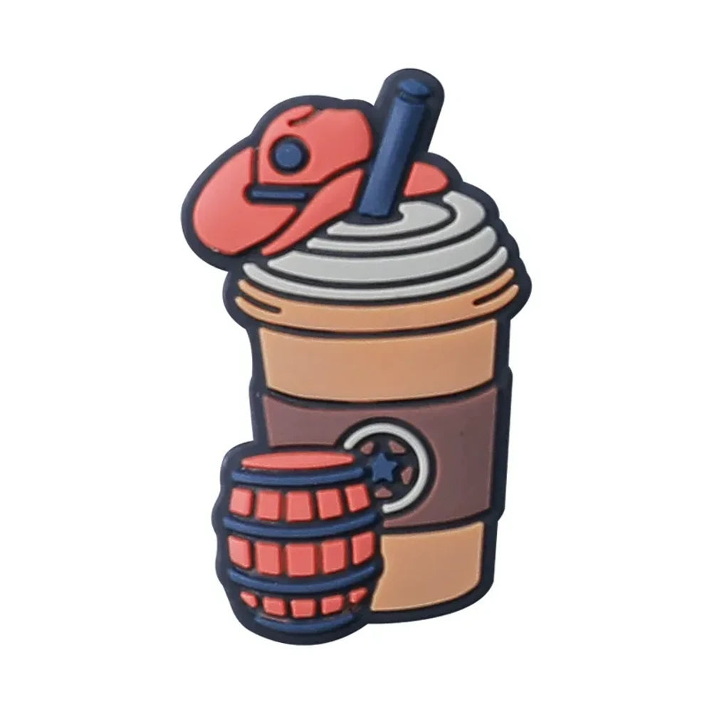 Flatback Coffee Silicone Focal Beads for DIY Pens Keychains