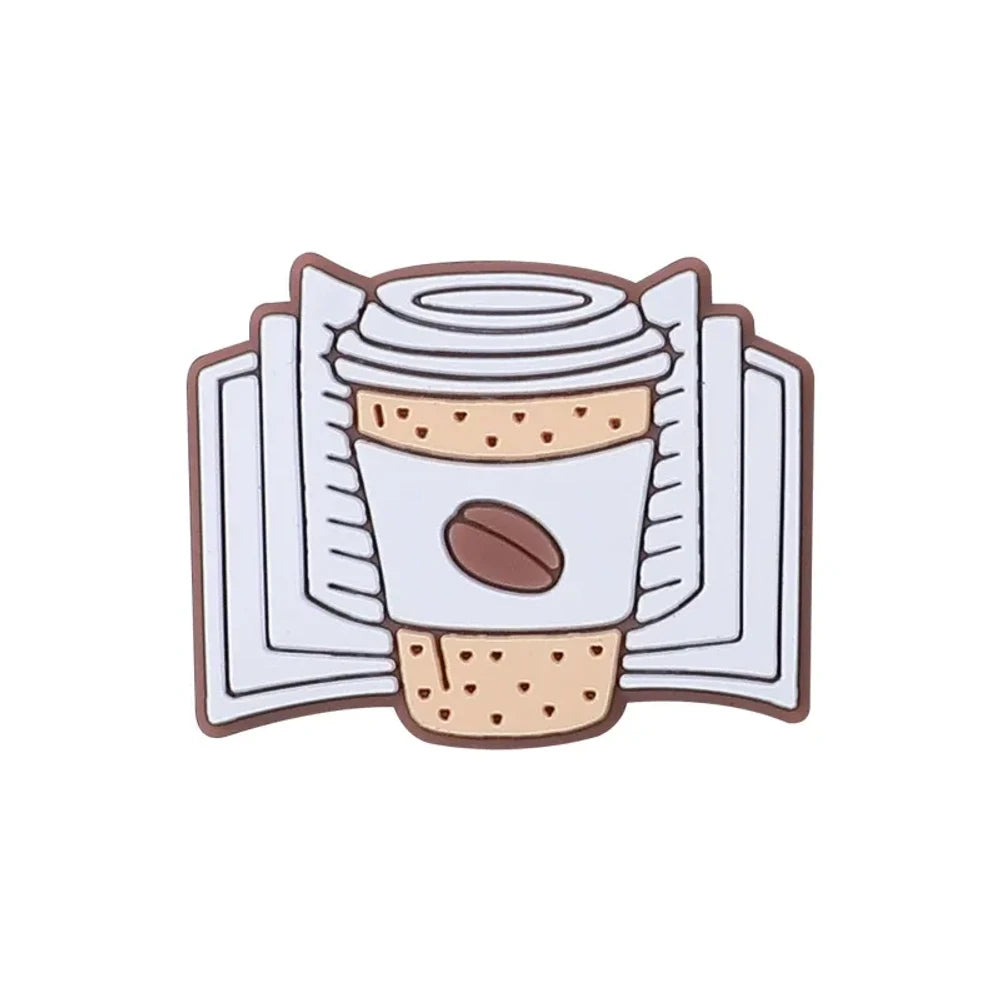 Flatback Coffee Silicone Focal Beads for DIY Pens Keychains