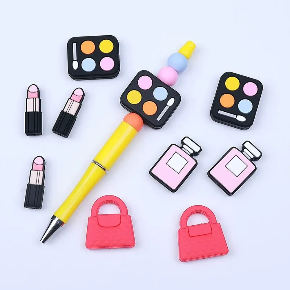 Flatback Cosmetics Silicone Focal Beads for DIY Pens Keychains