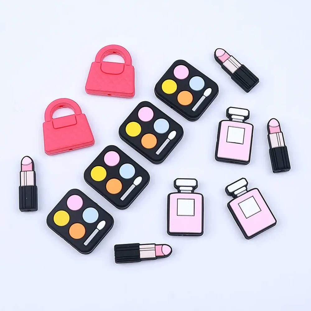 Flatback Cosmetics Silicone Focal Beads for DIY Pens Keychains