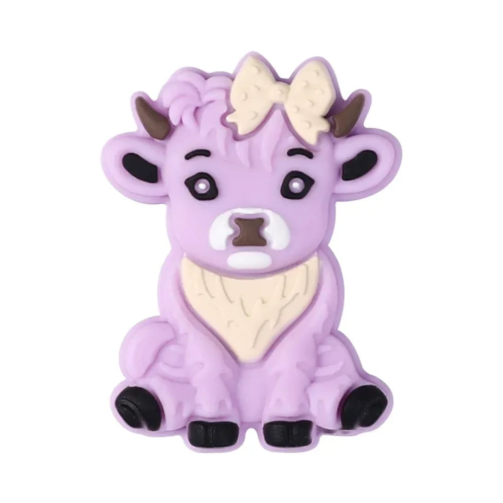 Flatback Cow Silicone Focal Beads for DIY Pens Bracelet