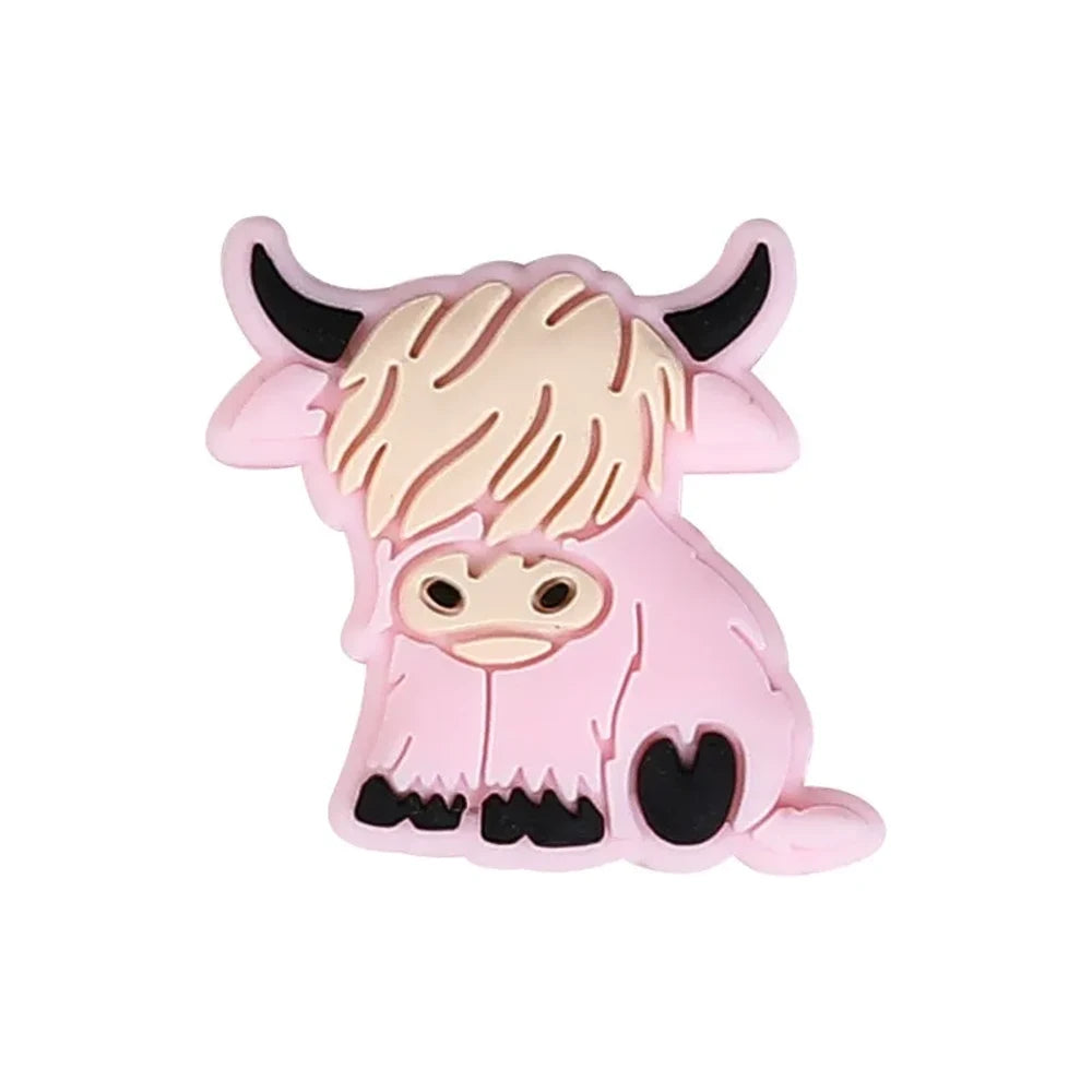 Flatback Cow Silicone Focal Beads for DIY Pens Bracelet