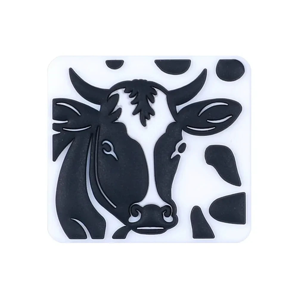 Flatback Cow Silicone Focal Beads for DIY Pens Bracelet