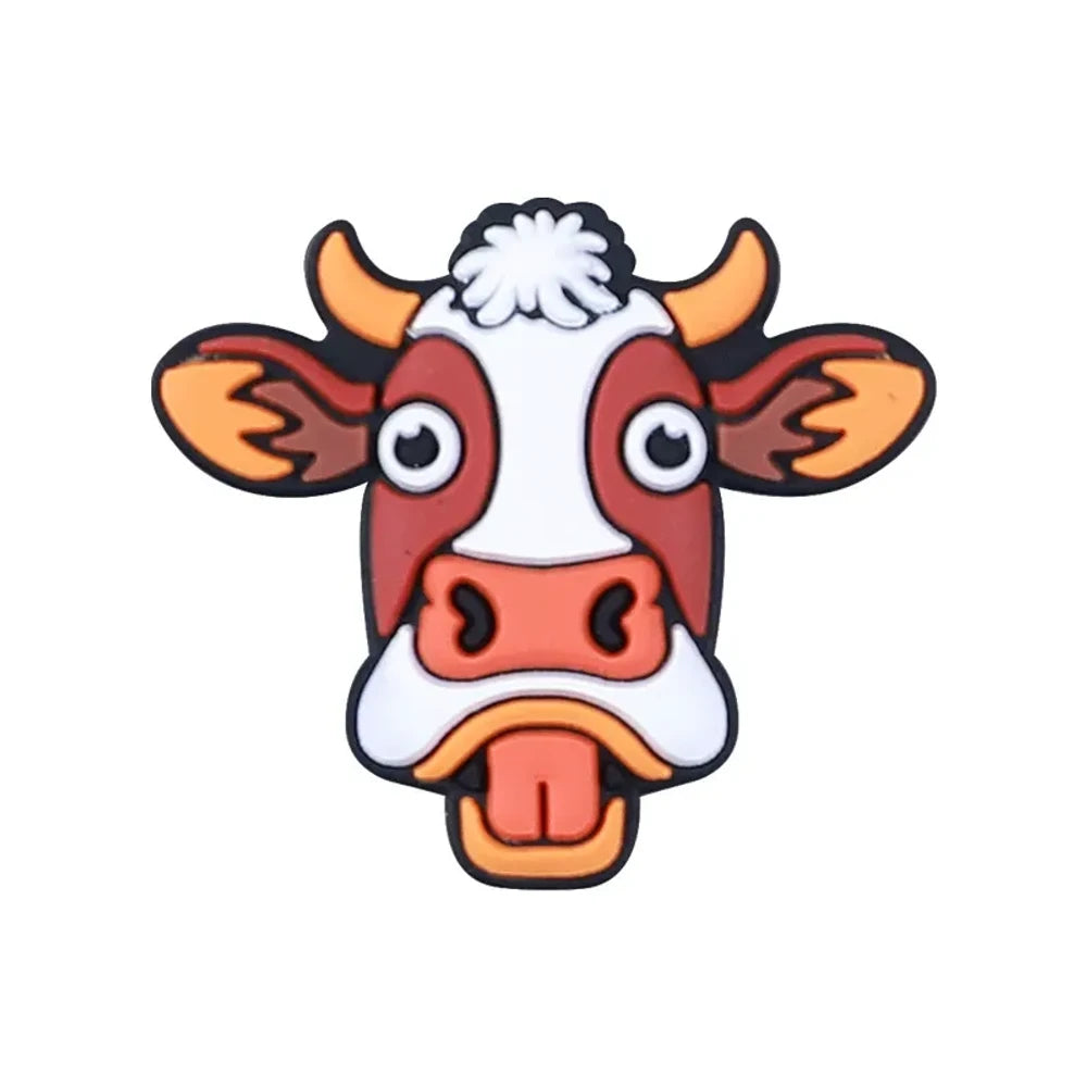 Flatback Cow Silicone Focal Beads for DIY Pens Bracelet