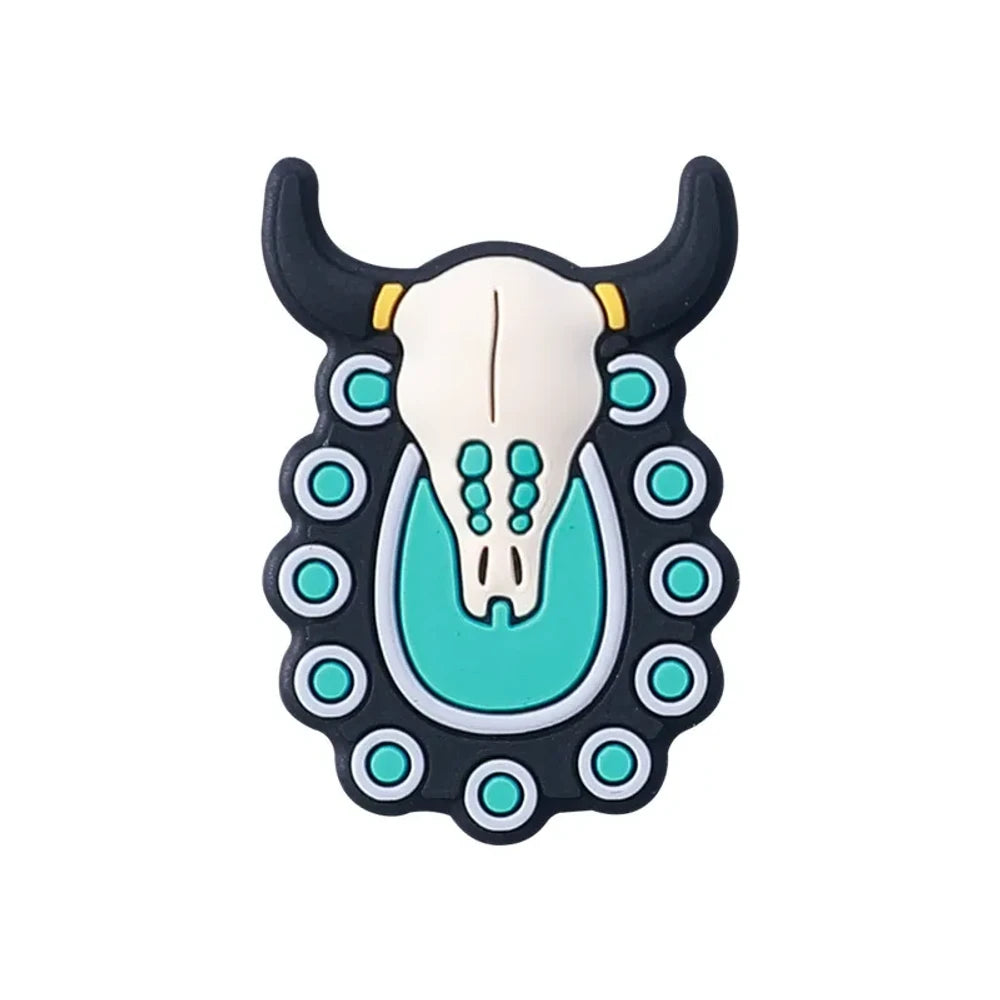 Flatback Cowboy Series Silicone Focal Beads for DIY Pens Keychains