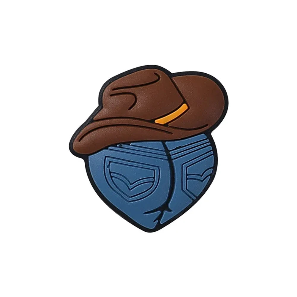 Flatback Cowboy Silicone Focal Beads for DIY Pens Keychains