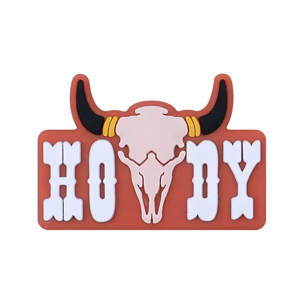 Flatback Cowboy Silicone Focal Beads for DIY Pens Keychains