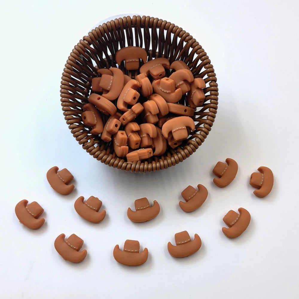 Flatback Cowboy Silicone Focal Beads for DIY Pens Keychains Bracelet