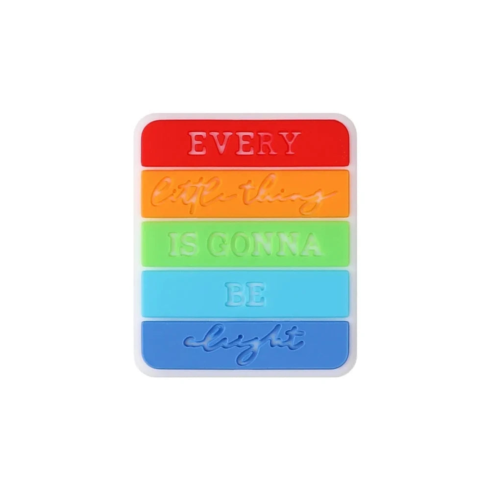 Flatback Creative Letters Silicone Focal Beads for DIY Pens Keychains