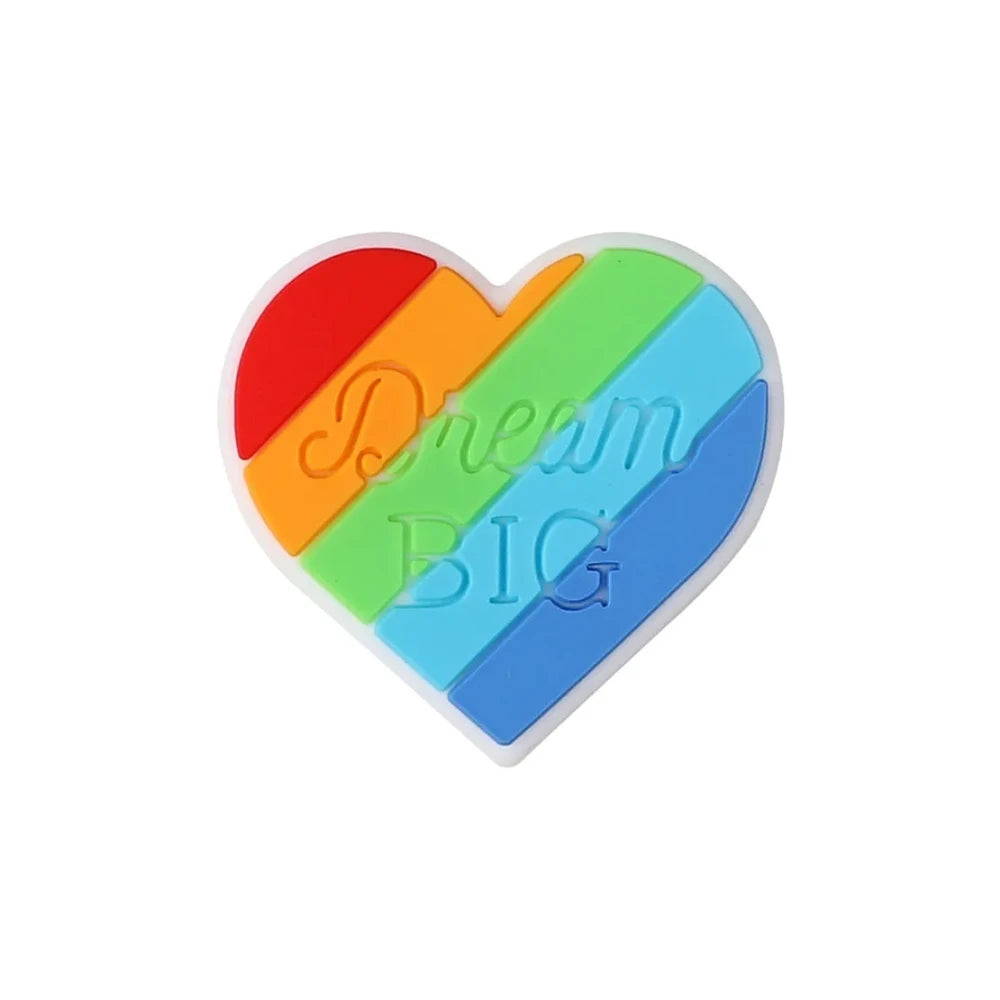 Flatback Creative Letters Silicone Focal Beads for DIY Pens Keychains