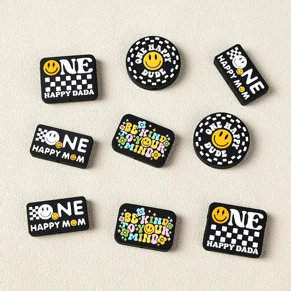 Flatback Creative Letters Silicone Focal Beads for DIY Pens Keychains