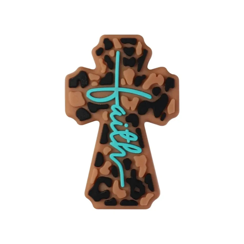 FlatBack Cross Silicone Focal Beads for DIY Pens Bracelet