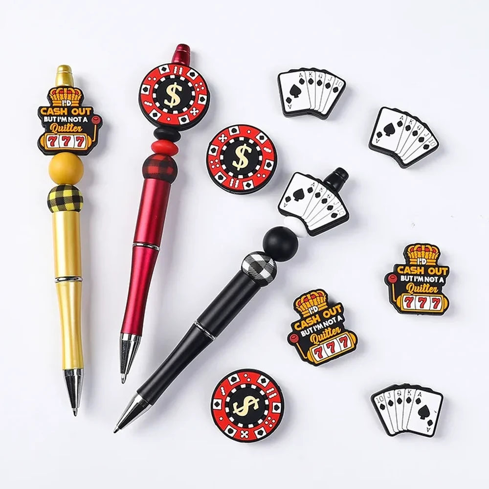 Flatback Crown Silicone Focal Beads for DIY Pens Keychains