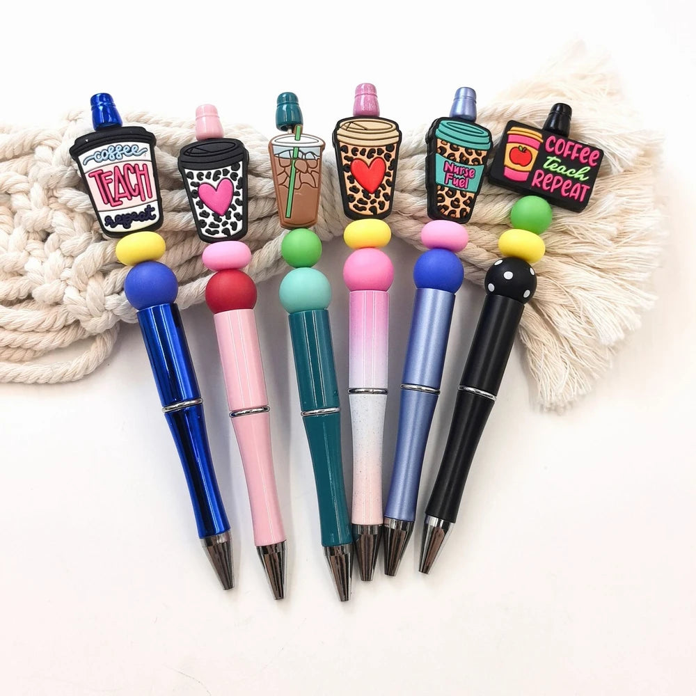 Flatback Cup Series Silicone Focal Beads for DIY Pens Keychains Bracelet