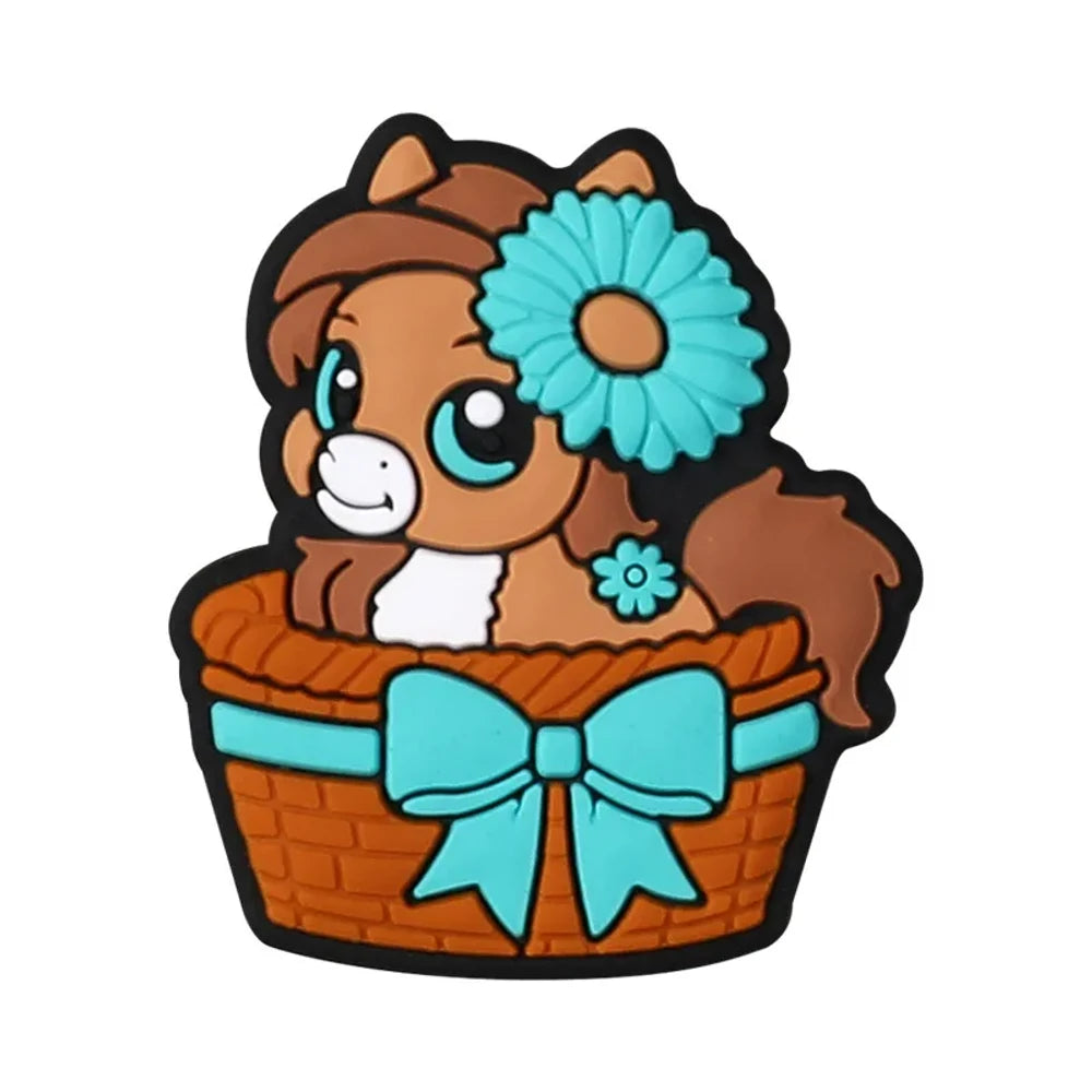 Flatback Cute Animals Silicone Focal Beads for DIY Pens Keychains