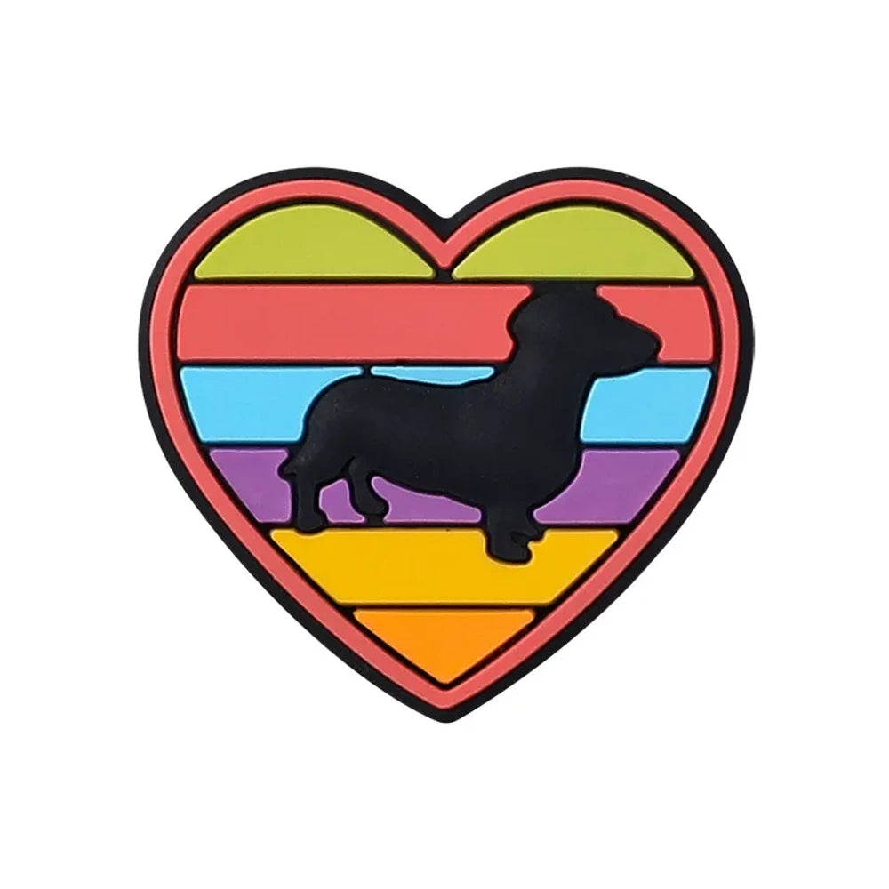 Flatback Dachshund Silicone Focal Beads for DIY Pens Keychains