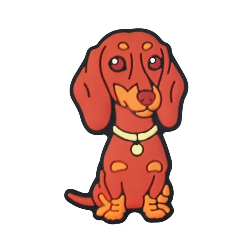 Flatback Dachshund Silicone Focal Beads for DIY Pens Keychains