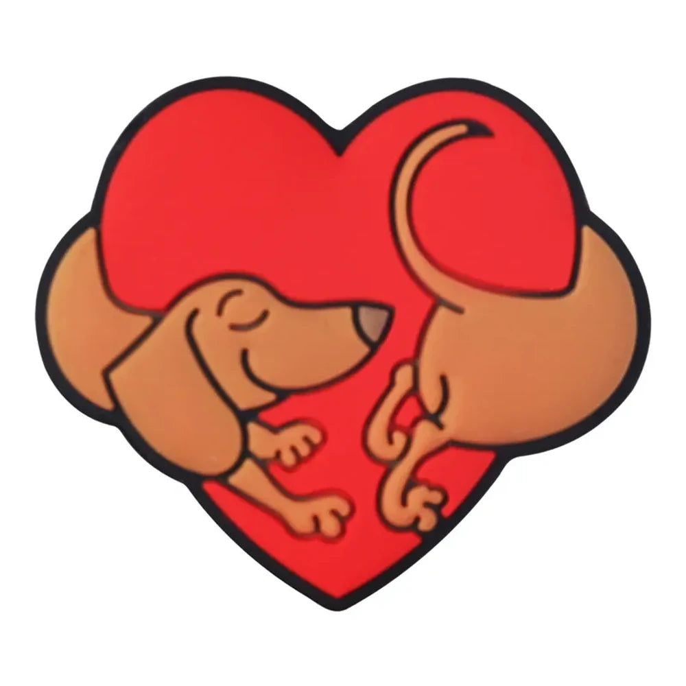 Flatback Dachshund Silicone Focal Beads for DIY Pens Keychains