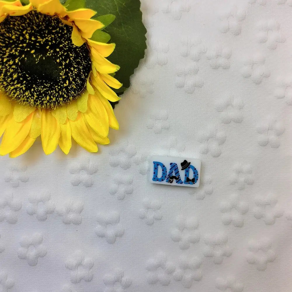 Flatback Dad Series Silicone Focal Beads for DIY Pens Keychains