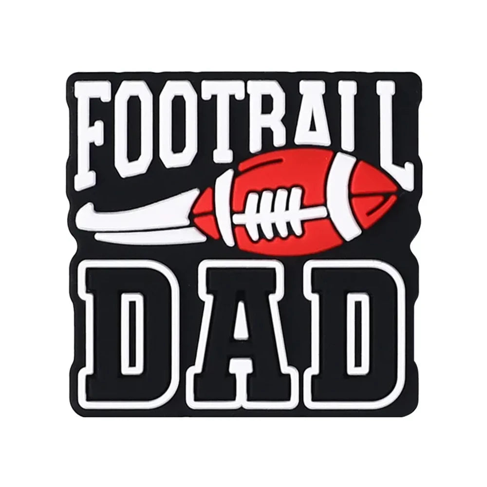 Flatback Dad Silicone Focal Beads for DIY Pens Keychains