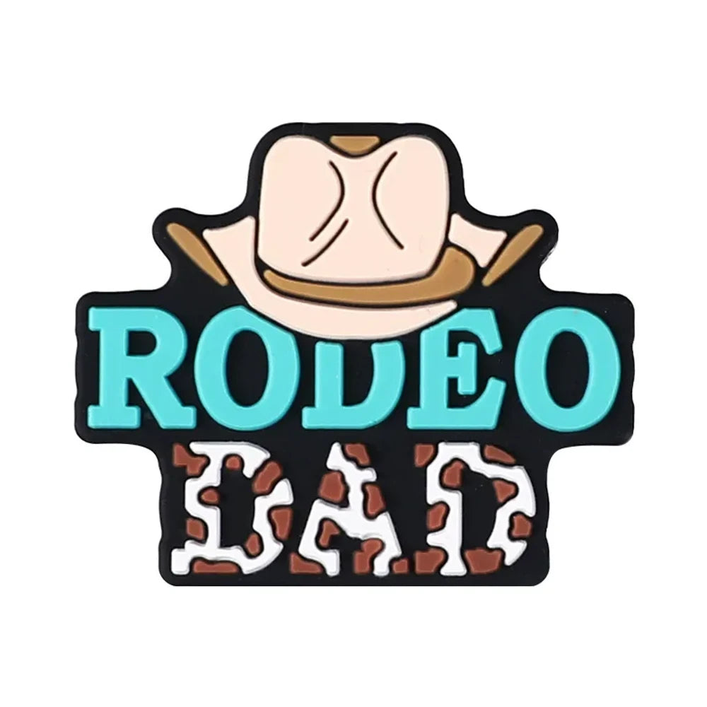 Flatback Dad Silicone Focal Beads for DIY Pens Keychains