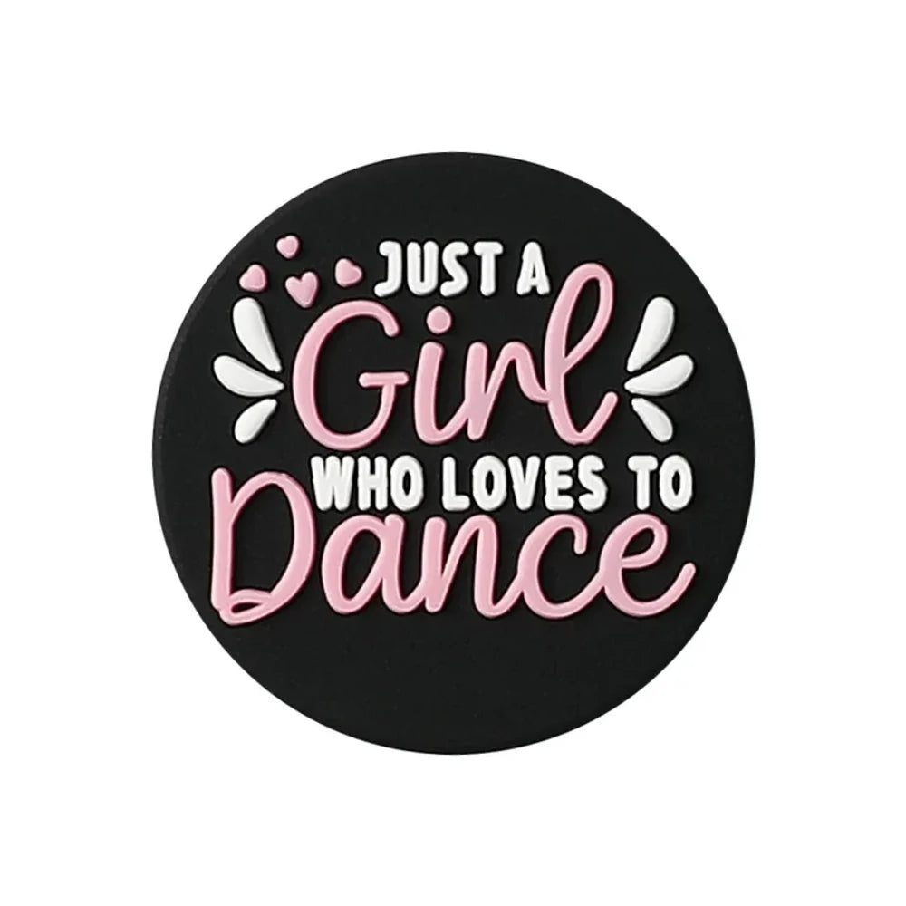 Flatback Dance Related Silicone Focal Beads for DIY Pens Keychains