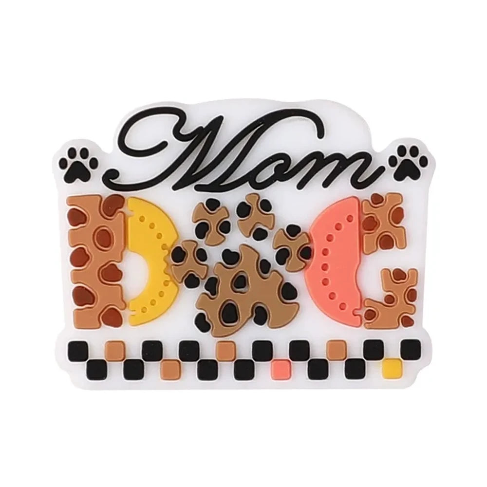 Flatback Dog Silicone Focal Beads for DIY Pens Keychains