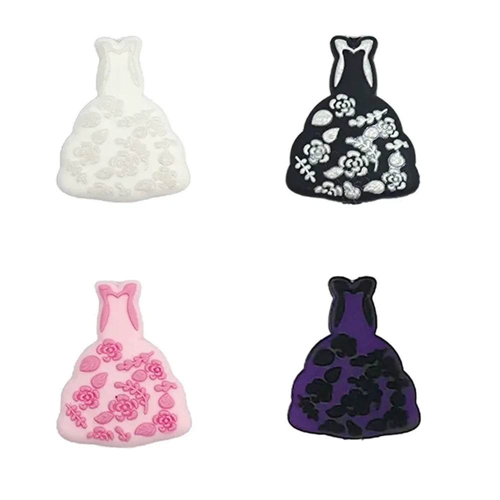 Flatback Dress Silicone Focal Beads for DIY Keychains Bracelet Pens