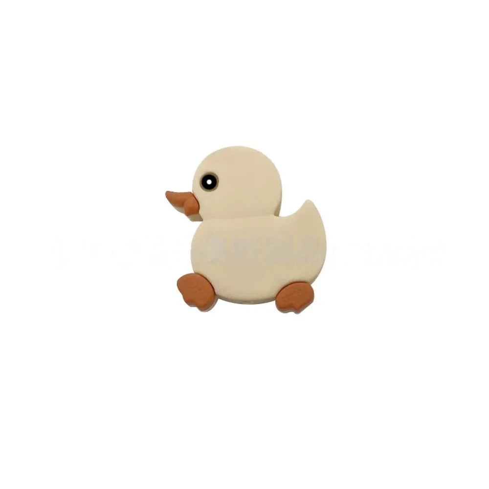 Flatback Duck Silicone Focal Beads for DIY Keychains Bracelet Pens