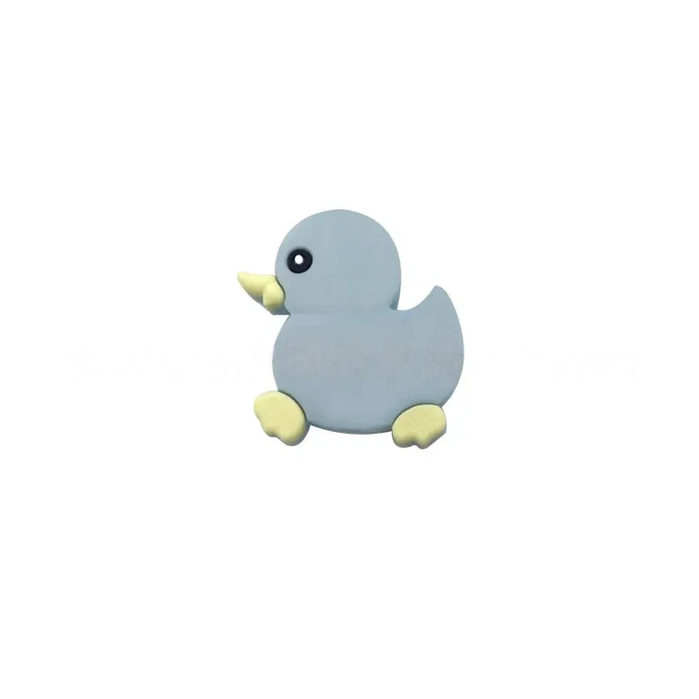 Flatback Duck Silicone Focal Beads for DIY Keychains Bracelet Pens