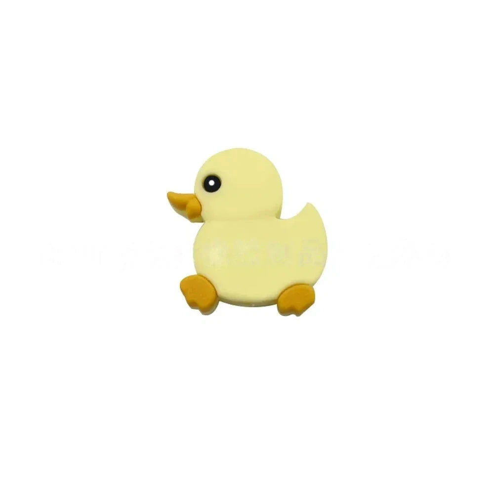 Flatback Duck Silicone Focal Beads for DIY Keychains Bracelet Pens