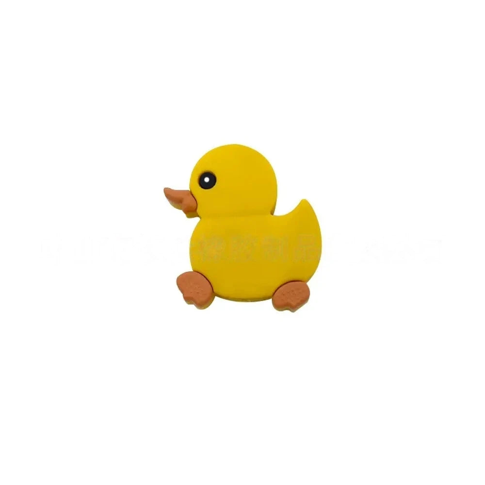 Flatback Duck Silicone Focal Beads for DIY Keychains Bracelet Pens