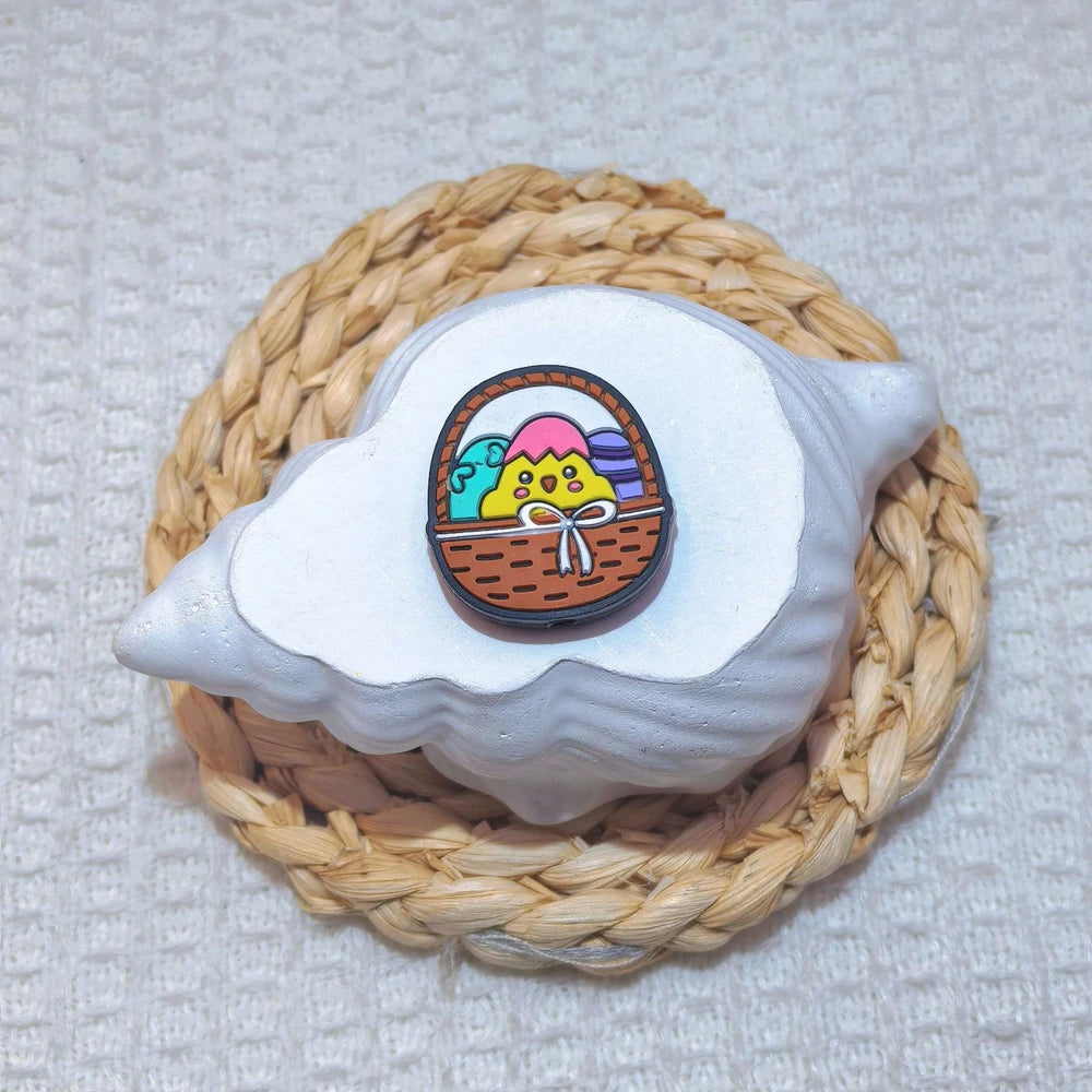 Flatback Easter Series Silicone Focal Beads for DIY Pens Bracelet Keychains